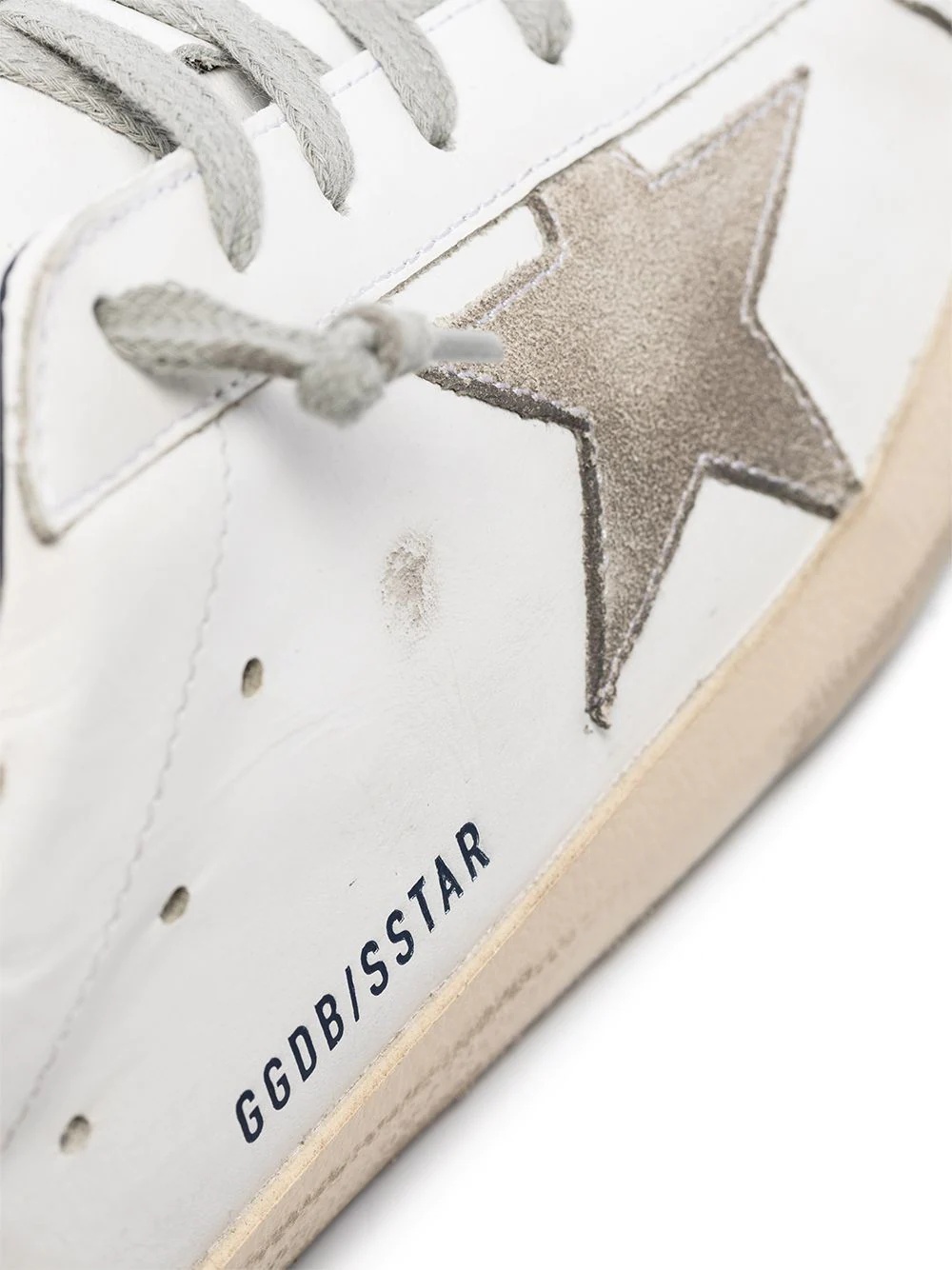 Men's Super-Star with black heel tab and metal stud lettering