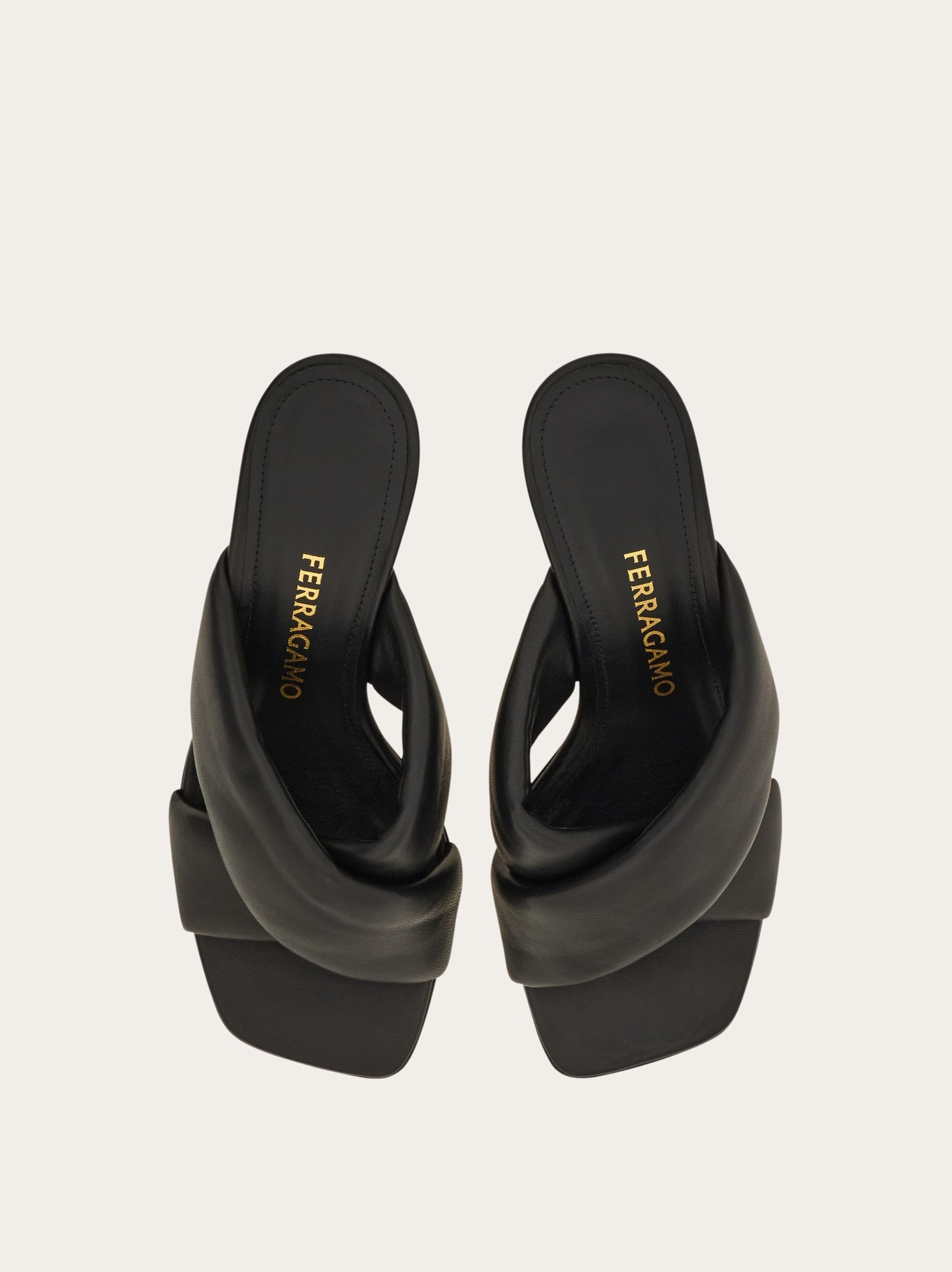 Padded sandal with Gancini heel - 2