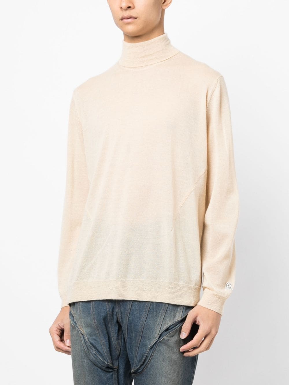 logo-patch cashmere jumper - 3