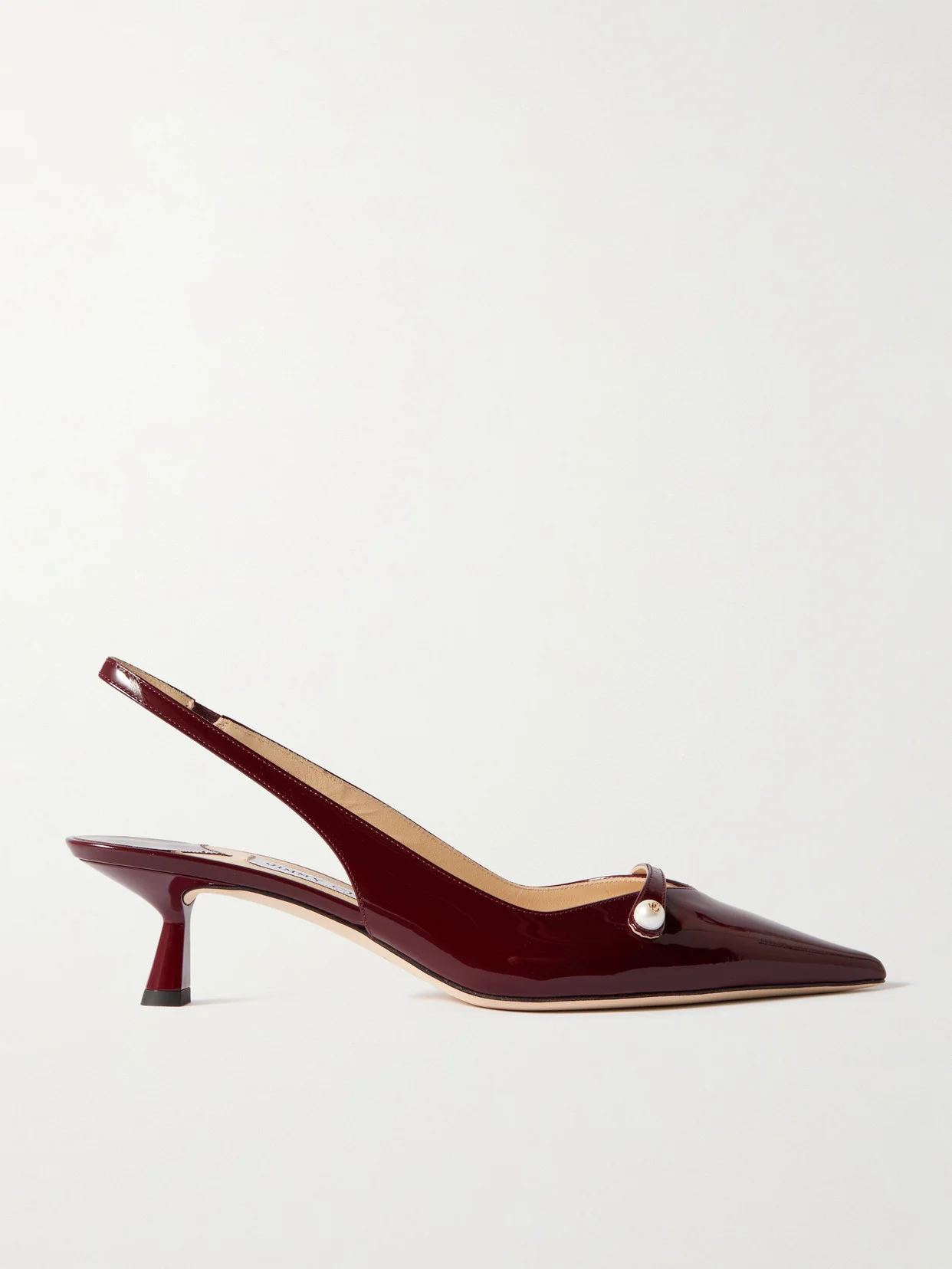 Amita 45 Embellished Patent-leather Slingback Pumps - 1