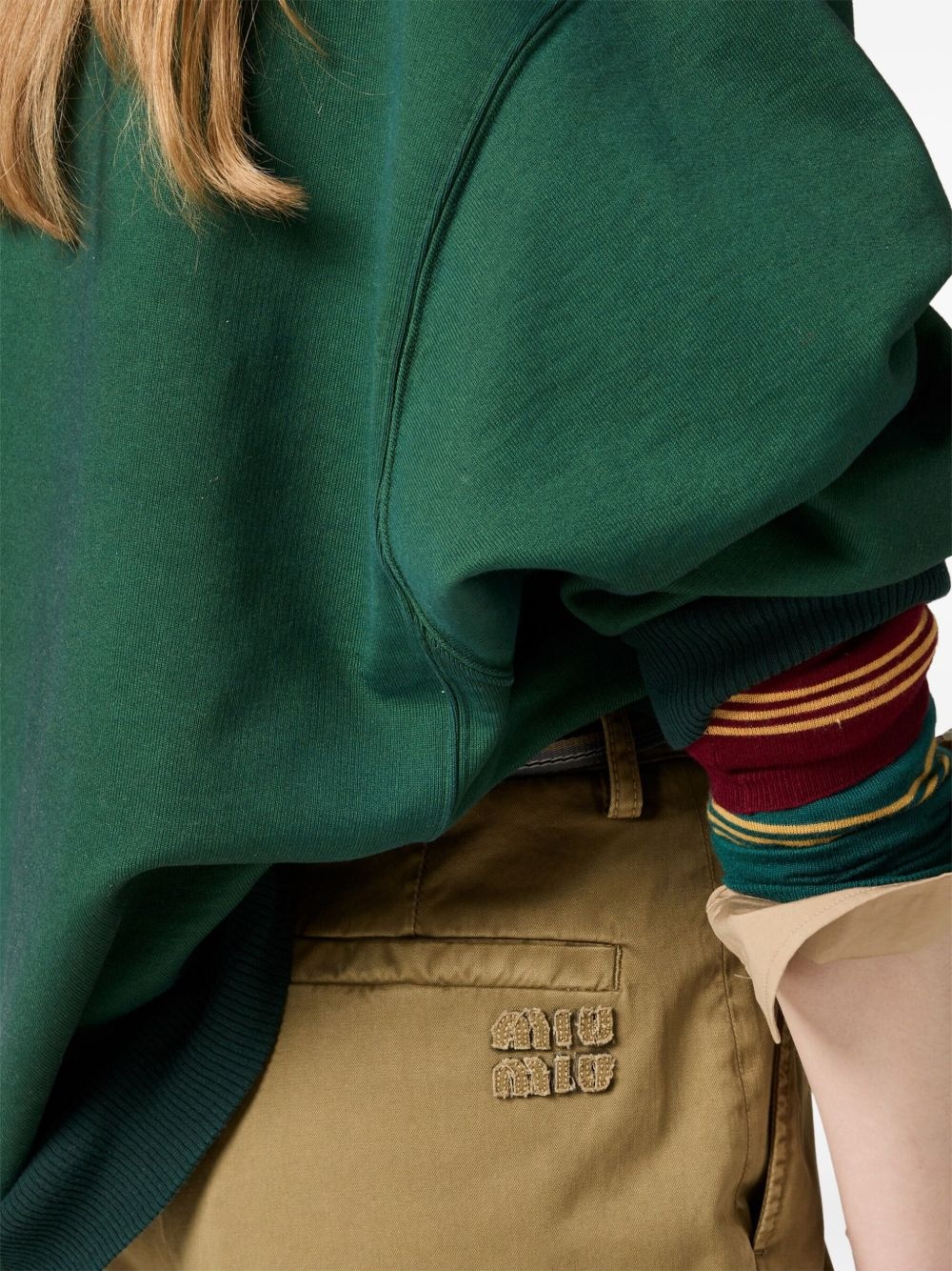 garment-dyed cotton trousers - 5