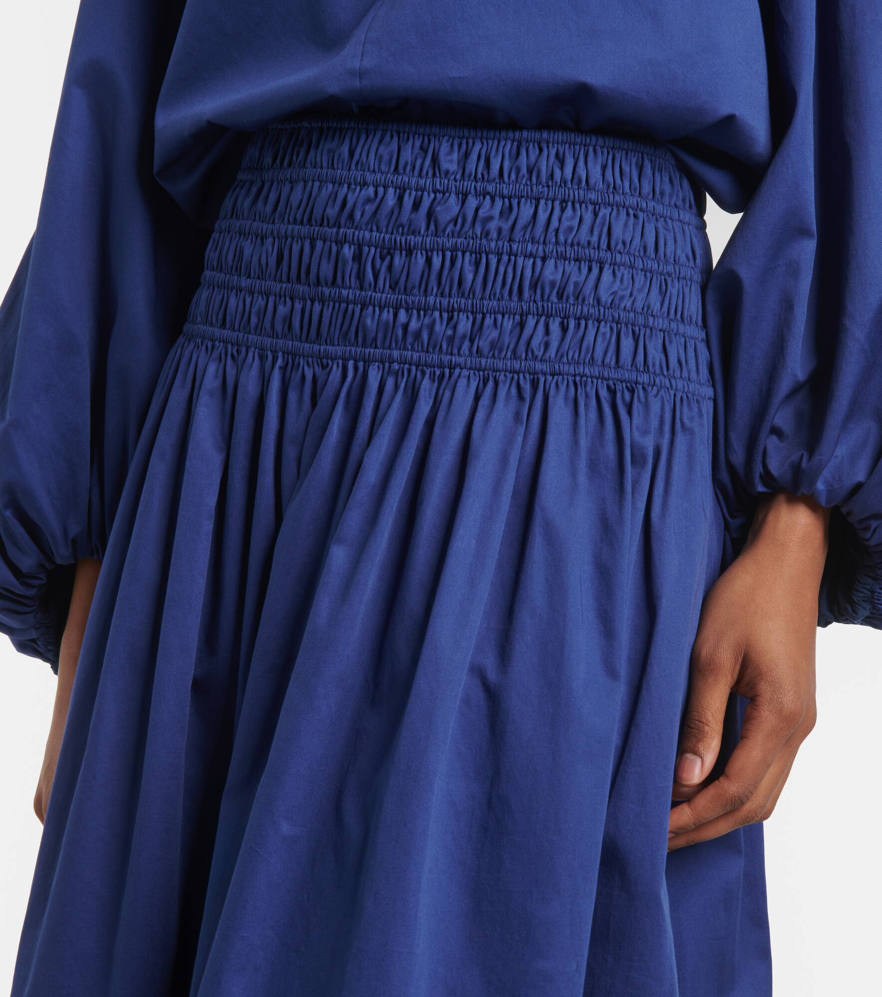 Leonie cotton satin midi skirt - 4