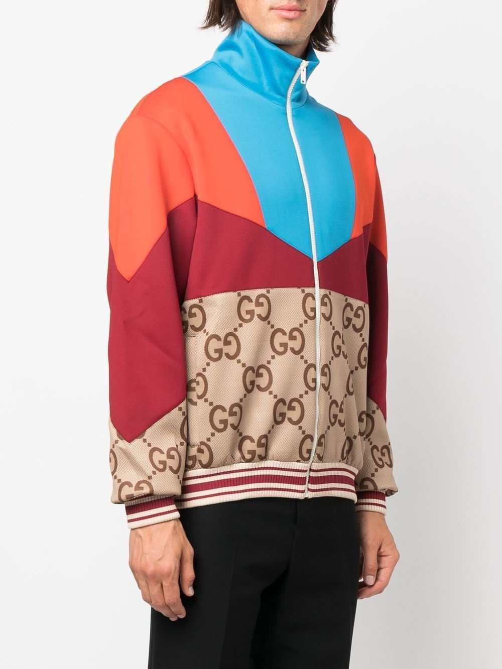 colour-block track jacket - 3