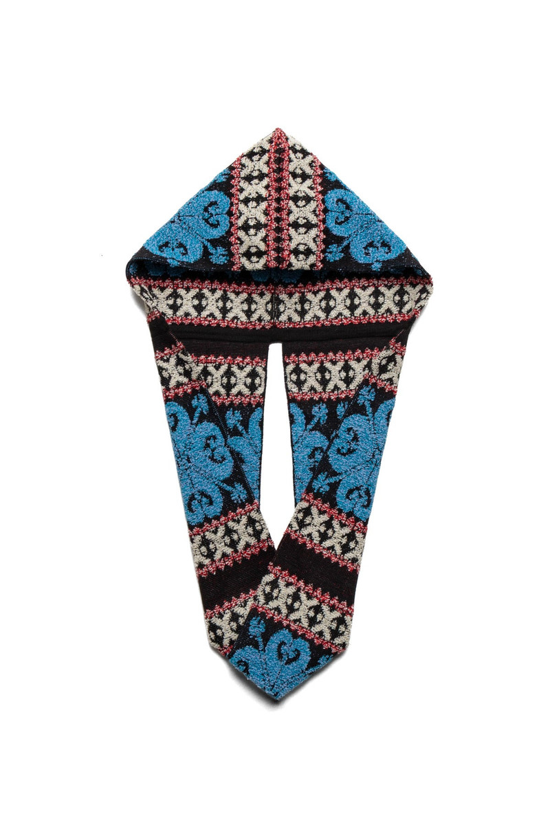 Kapital 10G SNOW-GALA Jacquard Balaclava Scarf - Blue outlook