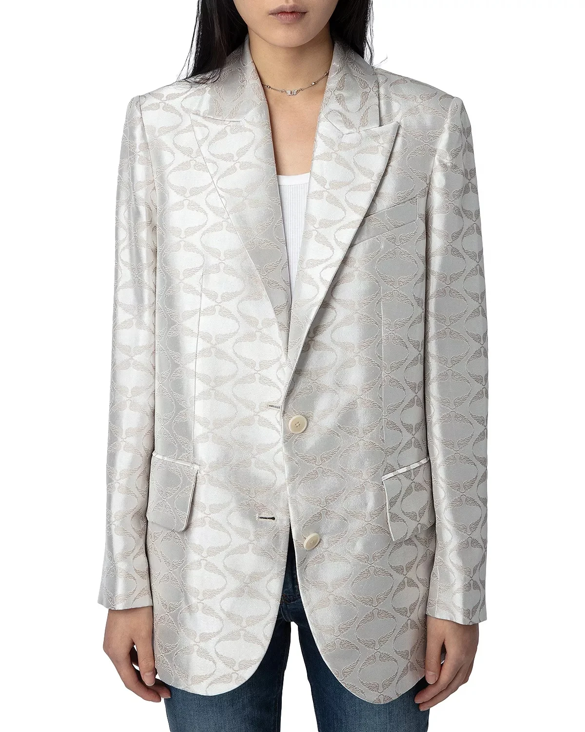 Vicka Jacquard Wings Blazer - 1