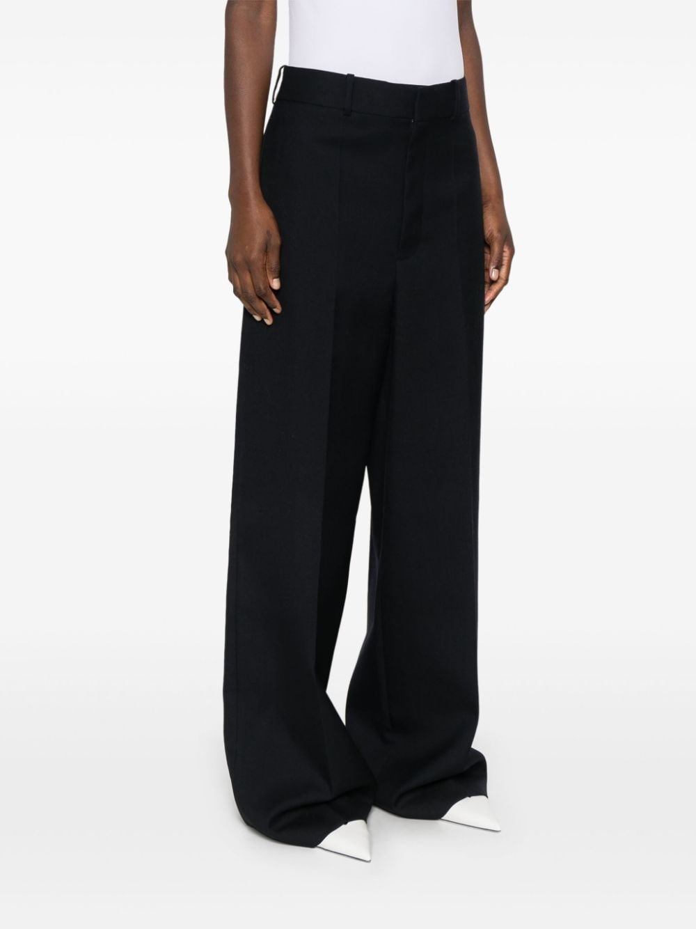 wool palazzo pants - 3