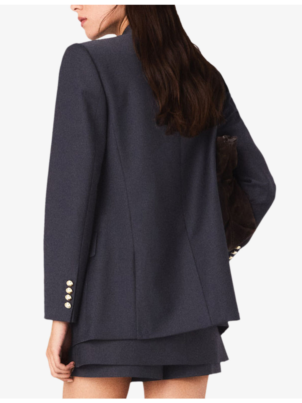 Double-Breasted Peak-Lapel Stretch-Woven Blazer - 4
