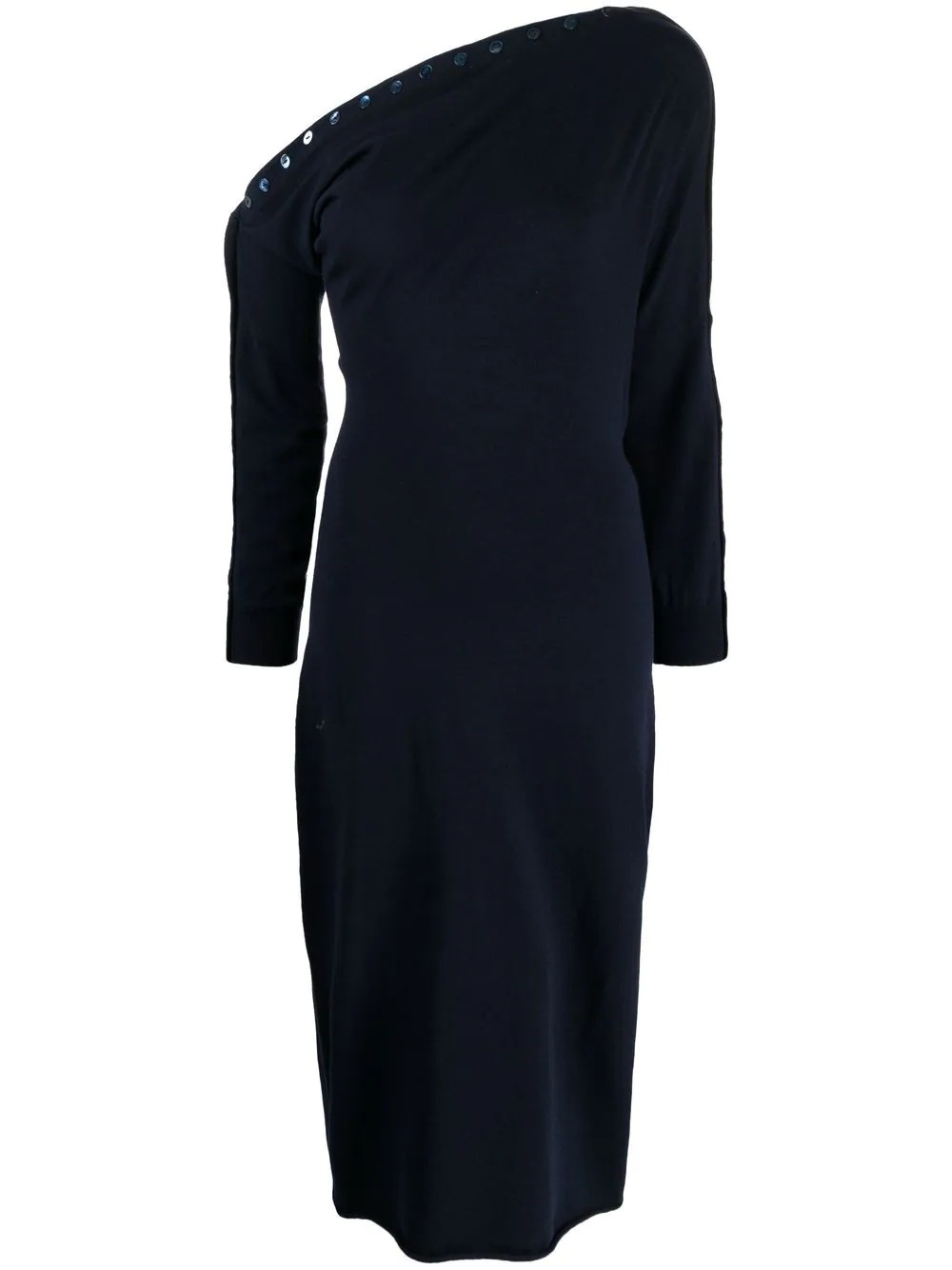 sequin-embellished cold-shoulder dress - 1