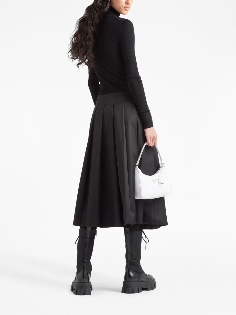 logo-intarsia roll-neck jumper - 3