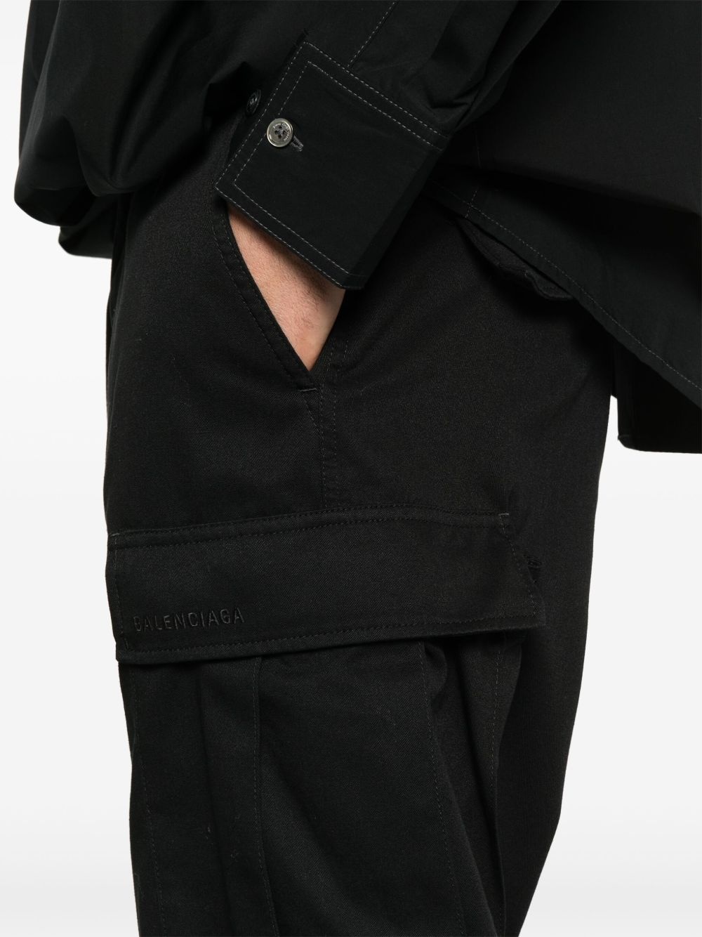 logo-embroidered cargo pants - 5