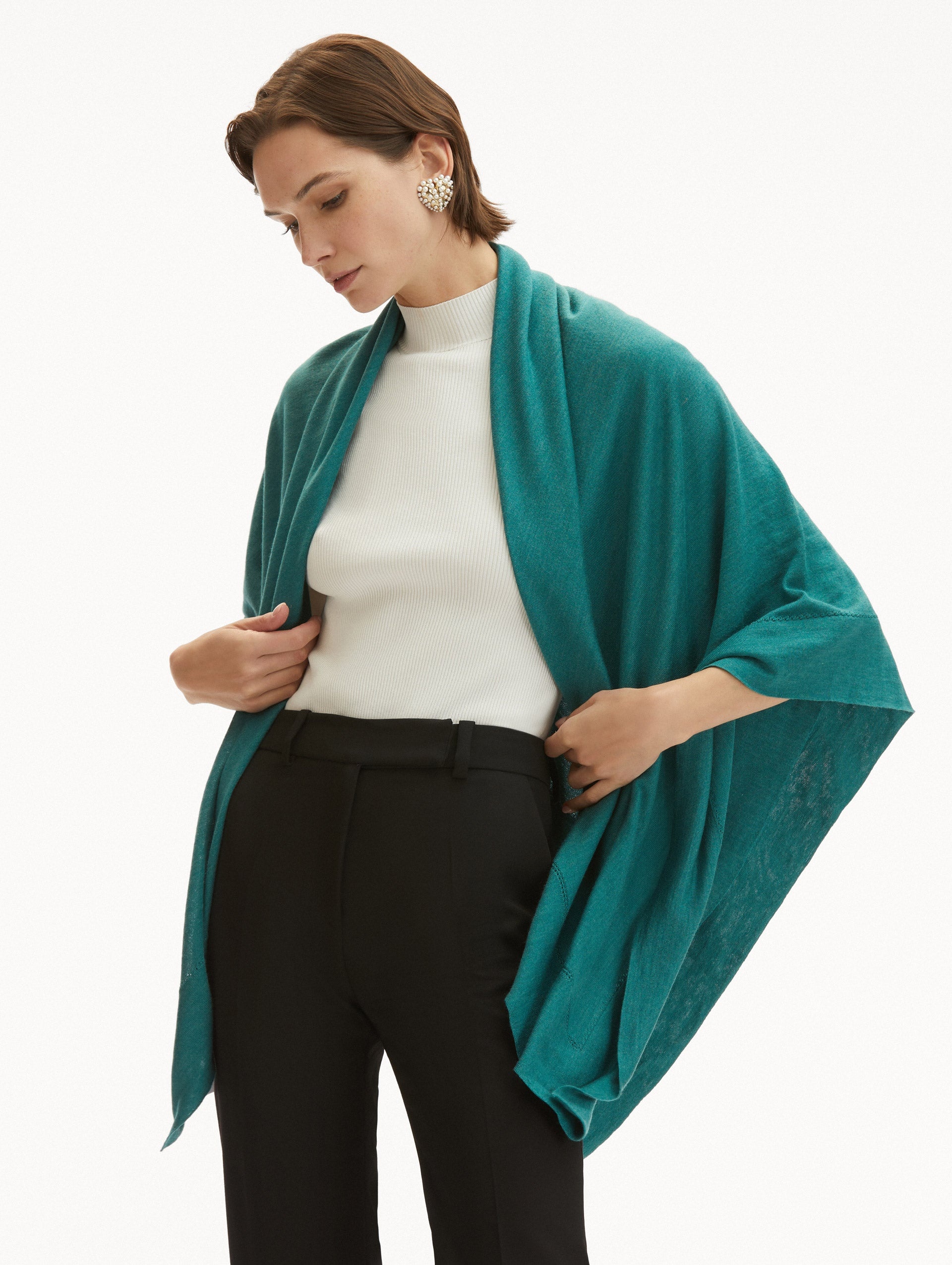 WOOL-BLEND SHAWL - 2