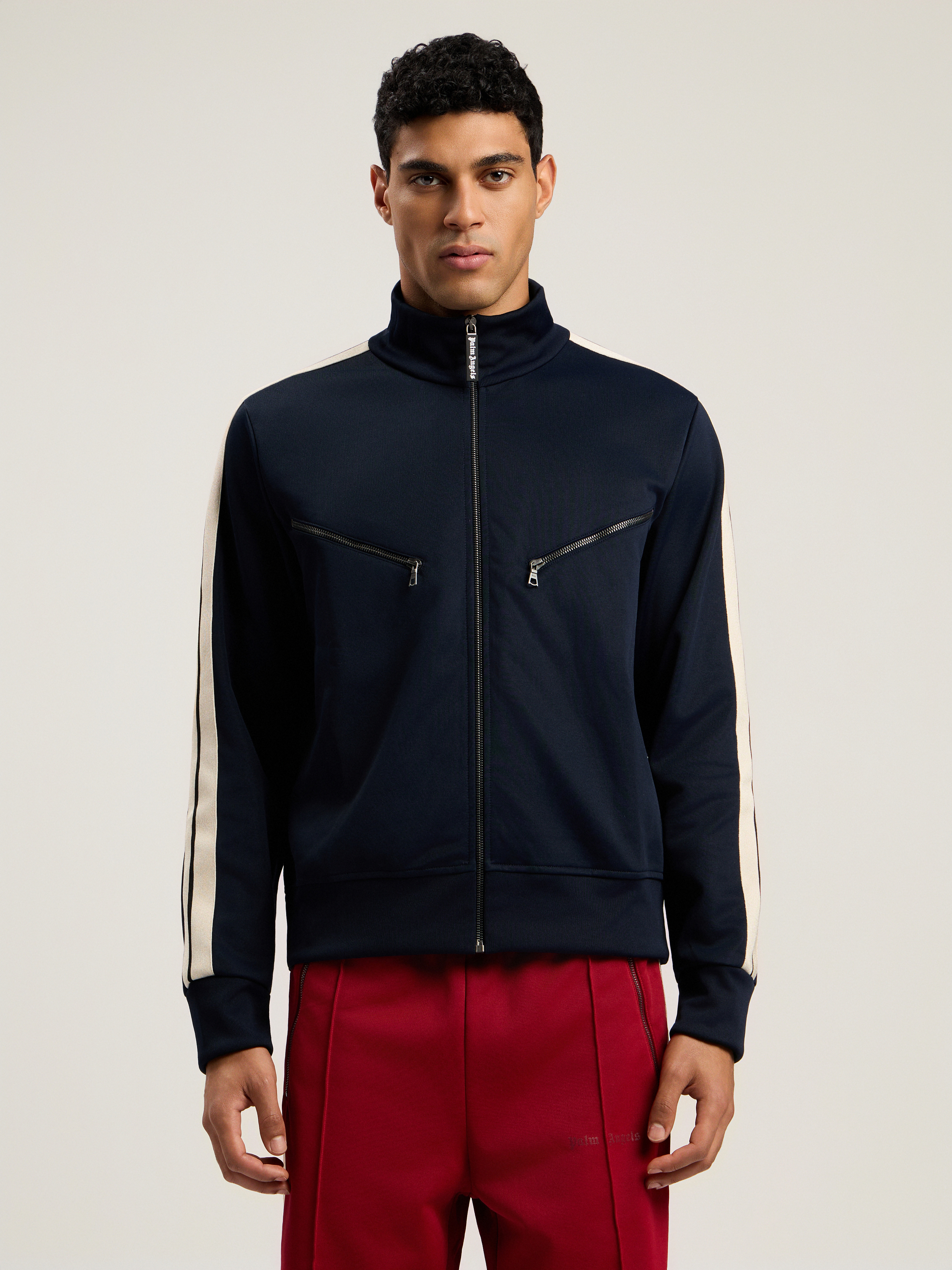Curved Logo Zip-Up Track Jacket - 3