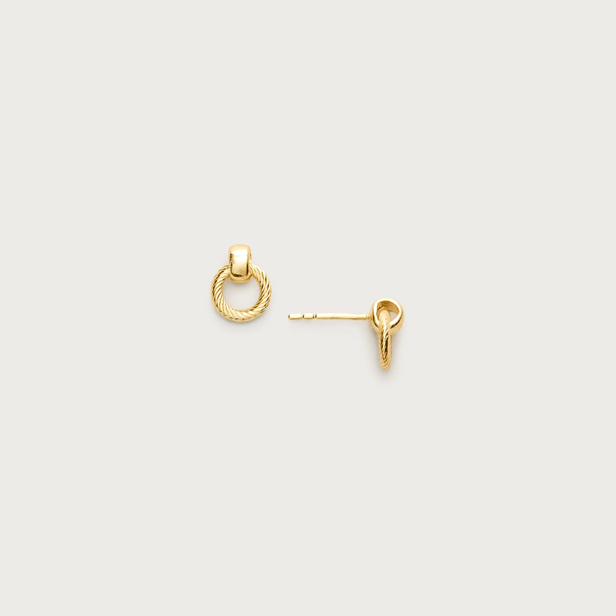 18k gold vermeil doorknocker earrings - 1