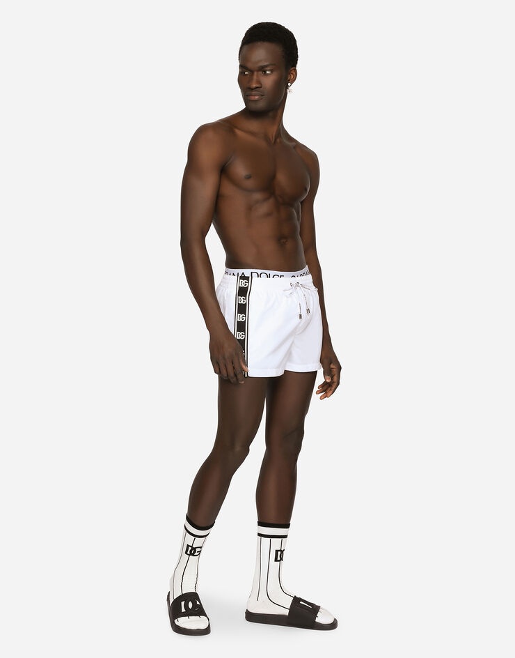 Short swim trunks with DG logo band - 2