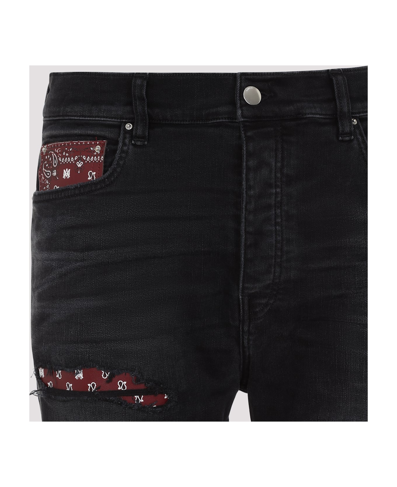 Leather Bandana Repaired Slim - 5