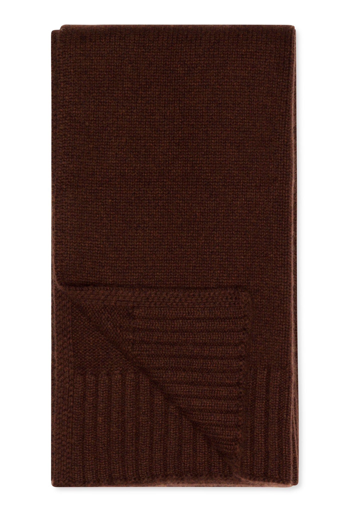 MOCHA CASHMERE WRAP SCARF - 2