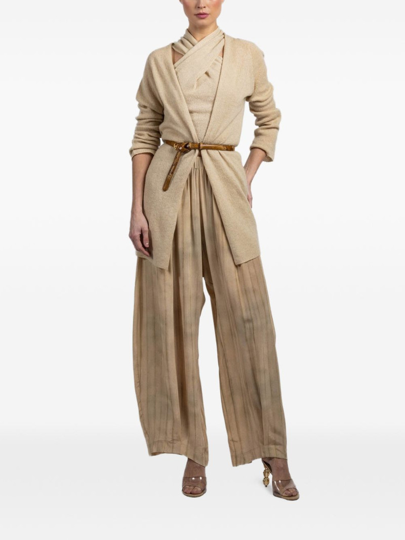 cortana Fedra pleated print trousers outlook