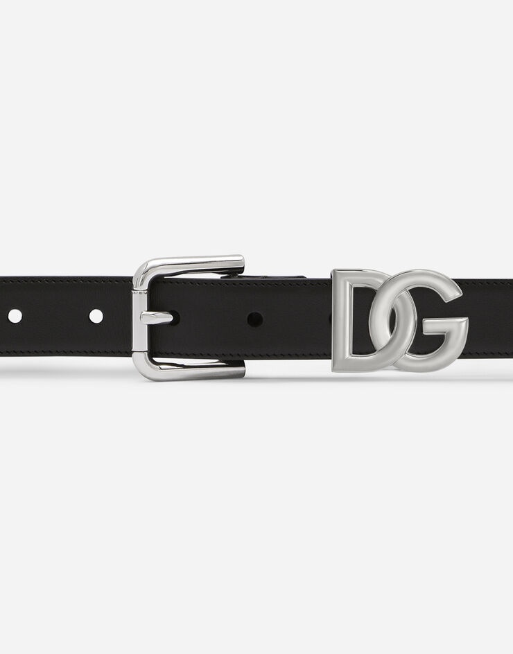 Calfskin belt with DG logo - 4