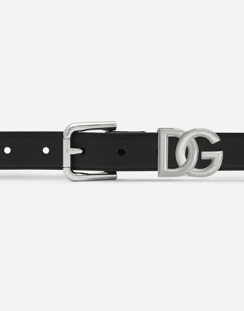 Calfskin belt with DG logo 4