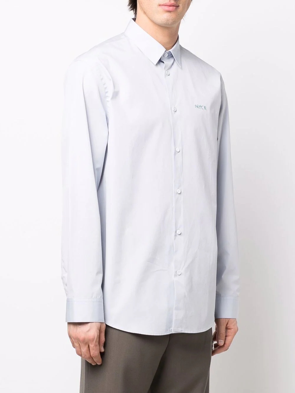 contrast-patch shirt - 3