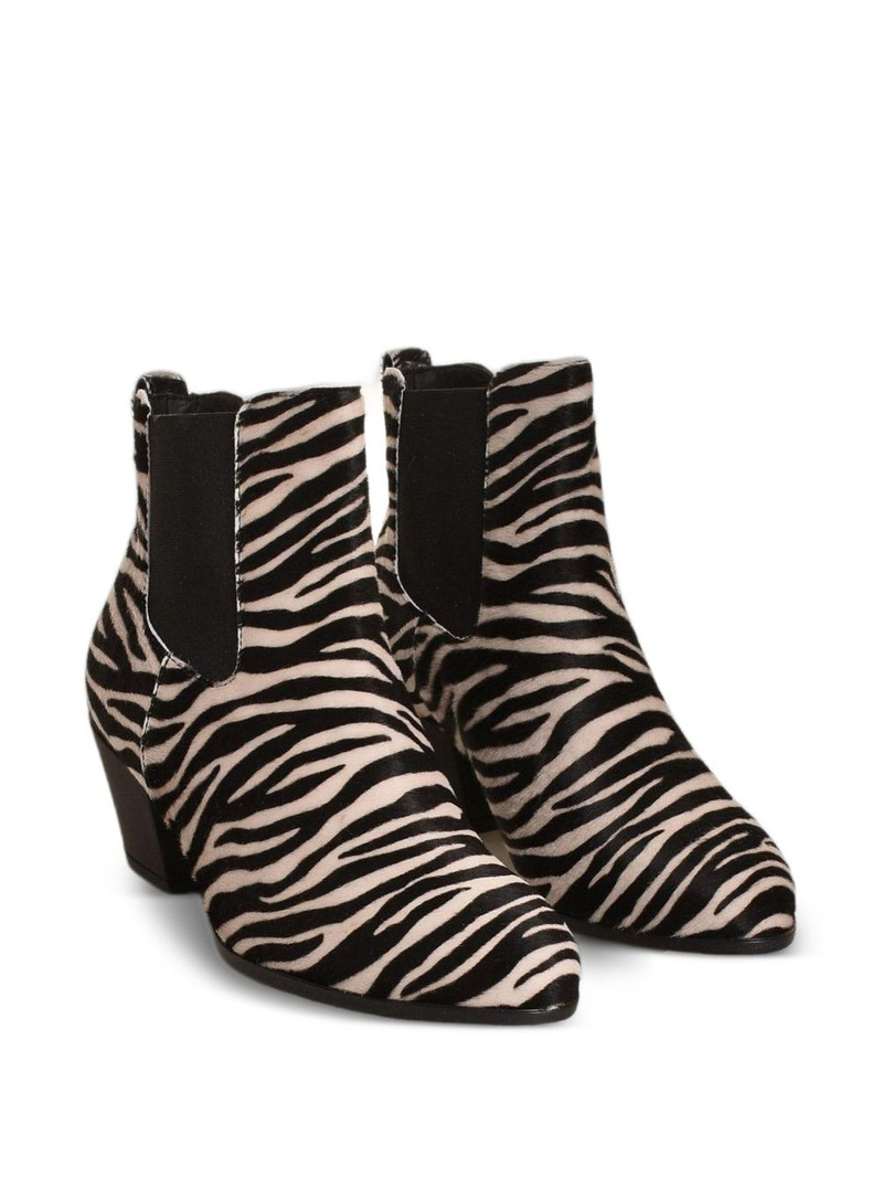 HOGAN zebra-print ankle boots outlook