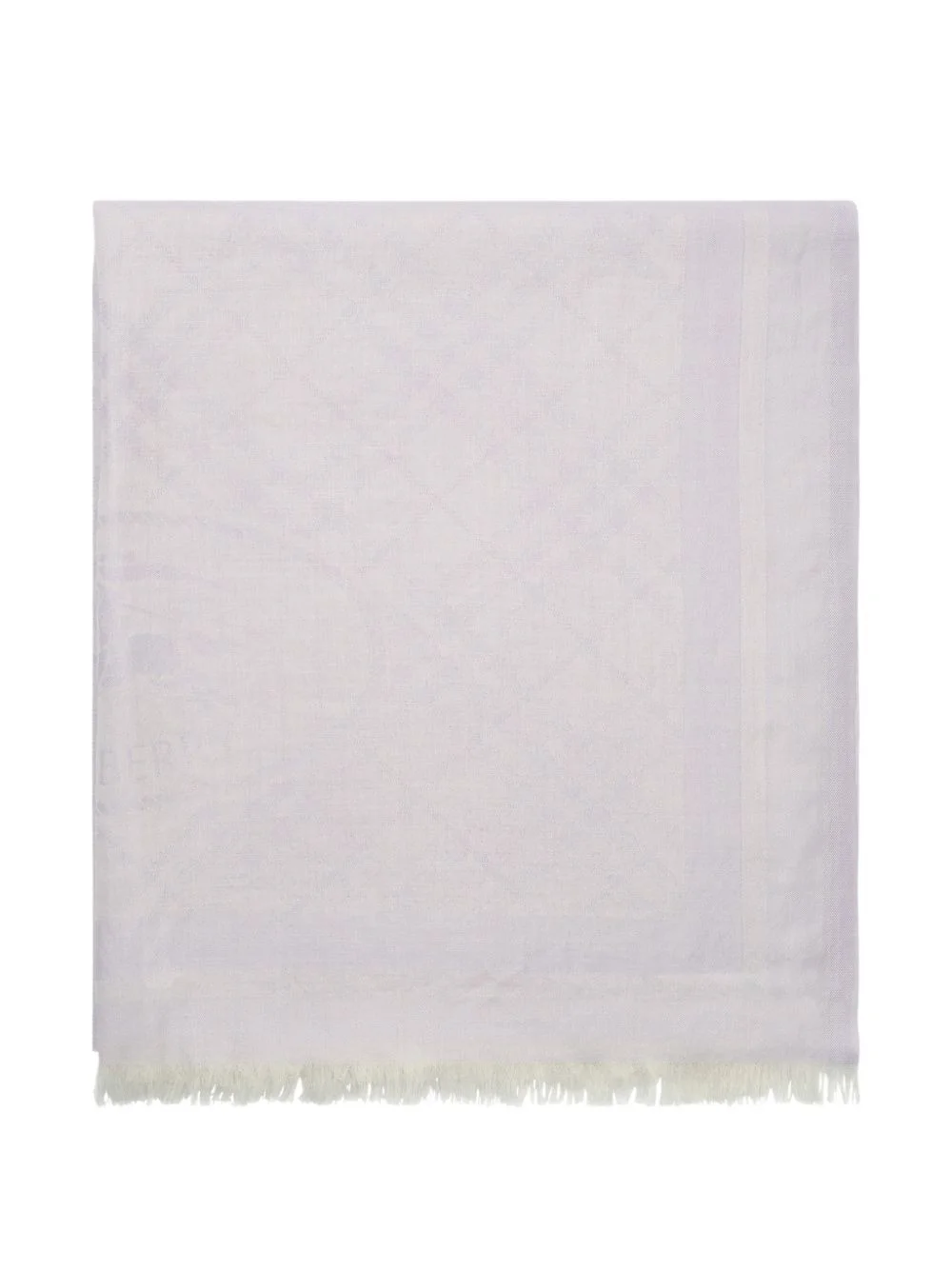 check cashmere silk scarf - 1