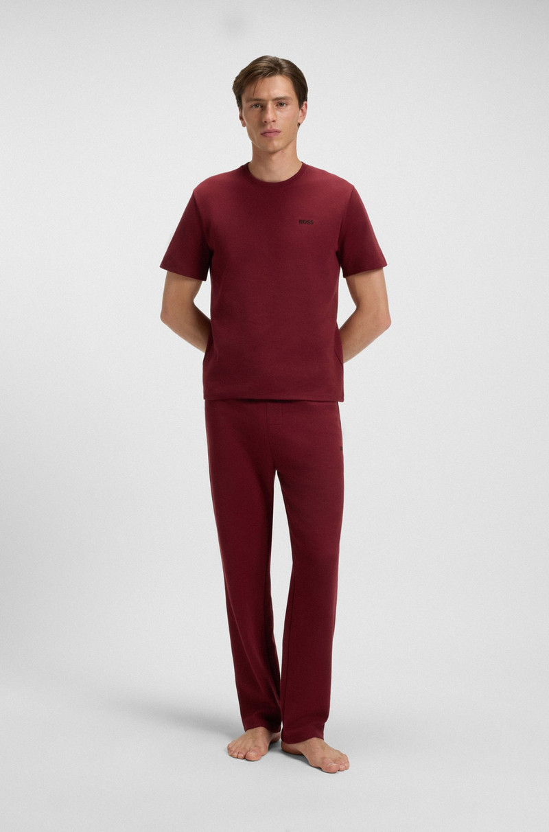 BOSS EMBROIDERED-LOGO PYJAMA T-SHIRT IN A COTTON BLEND outlook