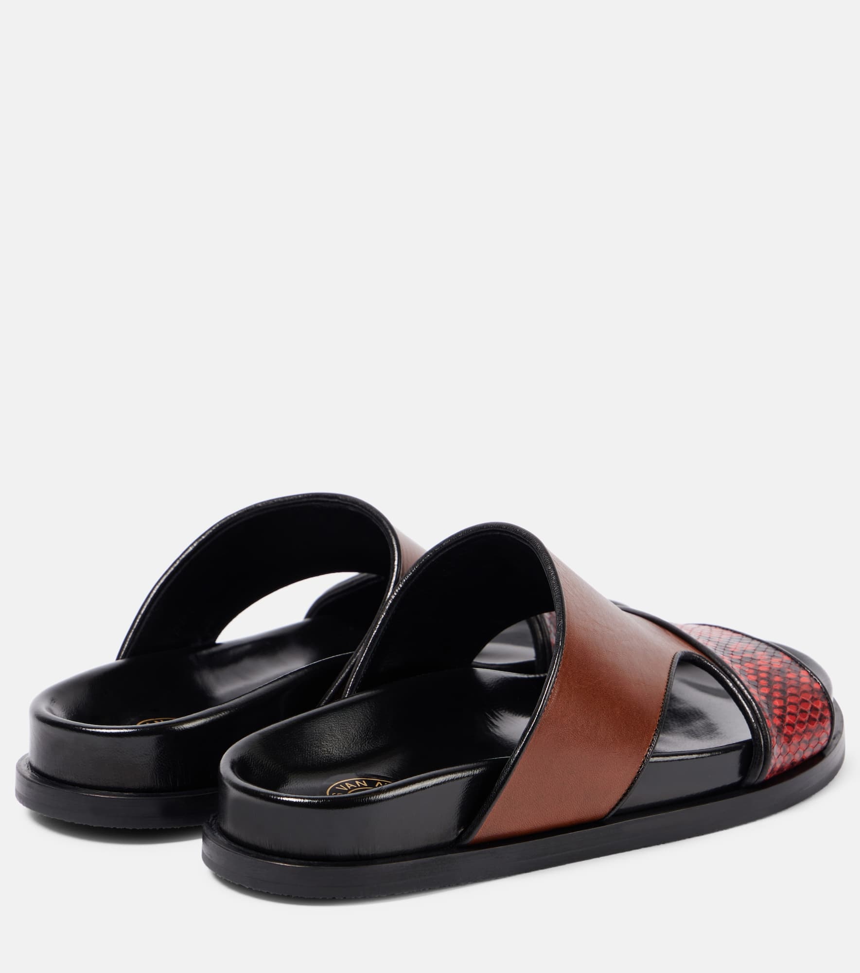 Leather slides - 2