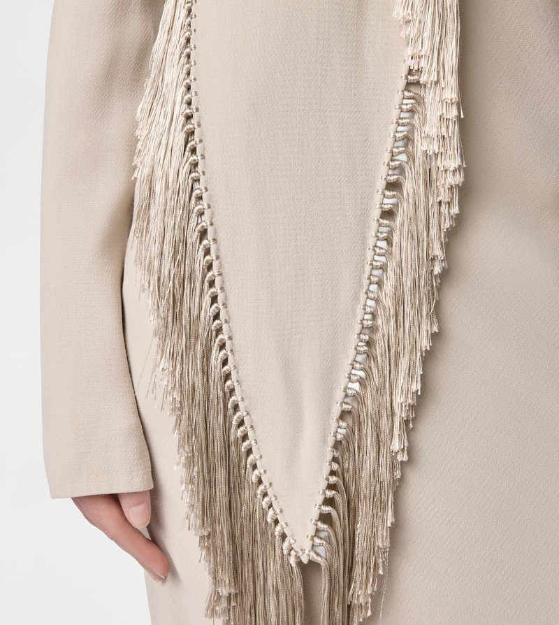 WOOL BLEND DRESS - OFF WHITE 7