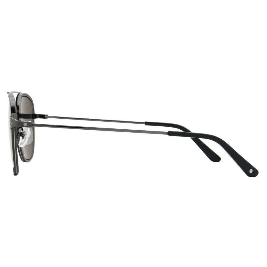 Cartier Santos de Cartier Smoke Pilot Men's Sunglasses CT0326S 005 57 - 3