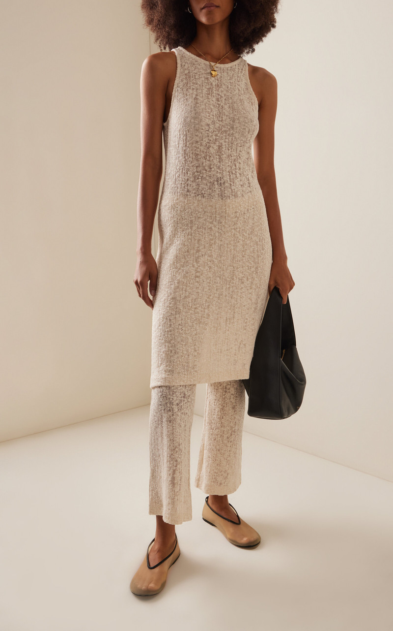 BITE Studios Whisper Organic Cotton Lace Cropped Pants ivory outlook