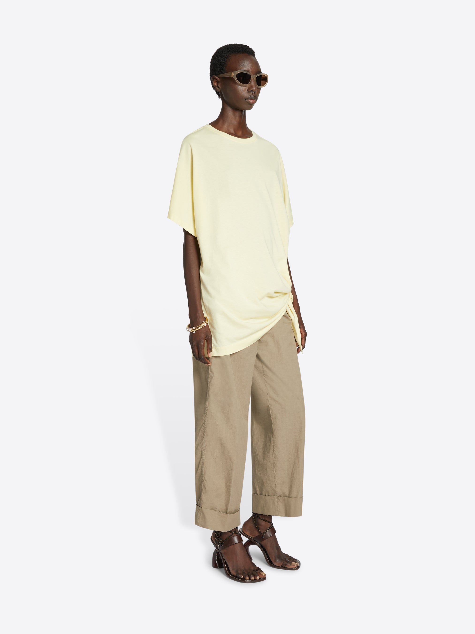 CUFFED COTTON PANTS - 3