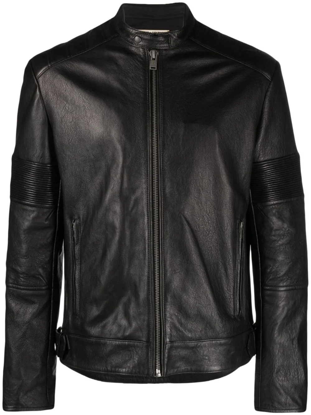 Lean zip-up leather biker jacket - 1