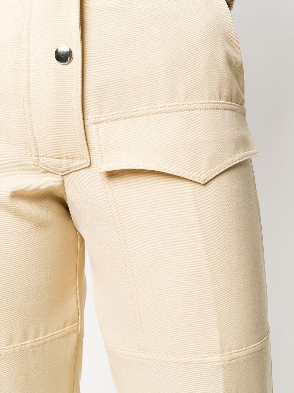 knee-strap flared trousers - 5