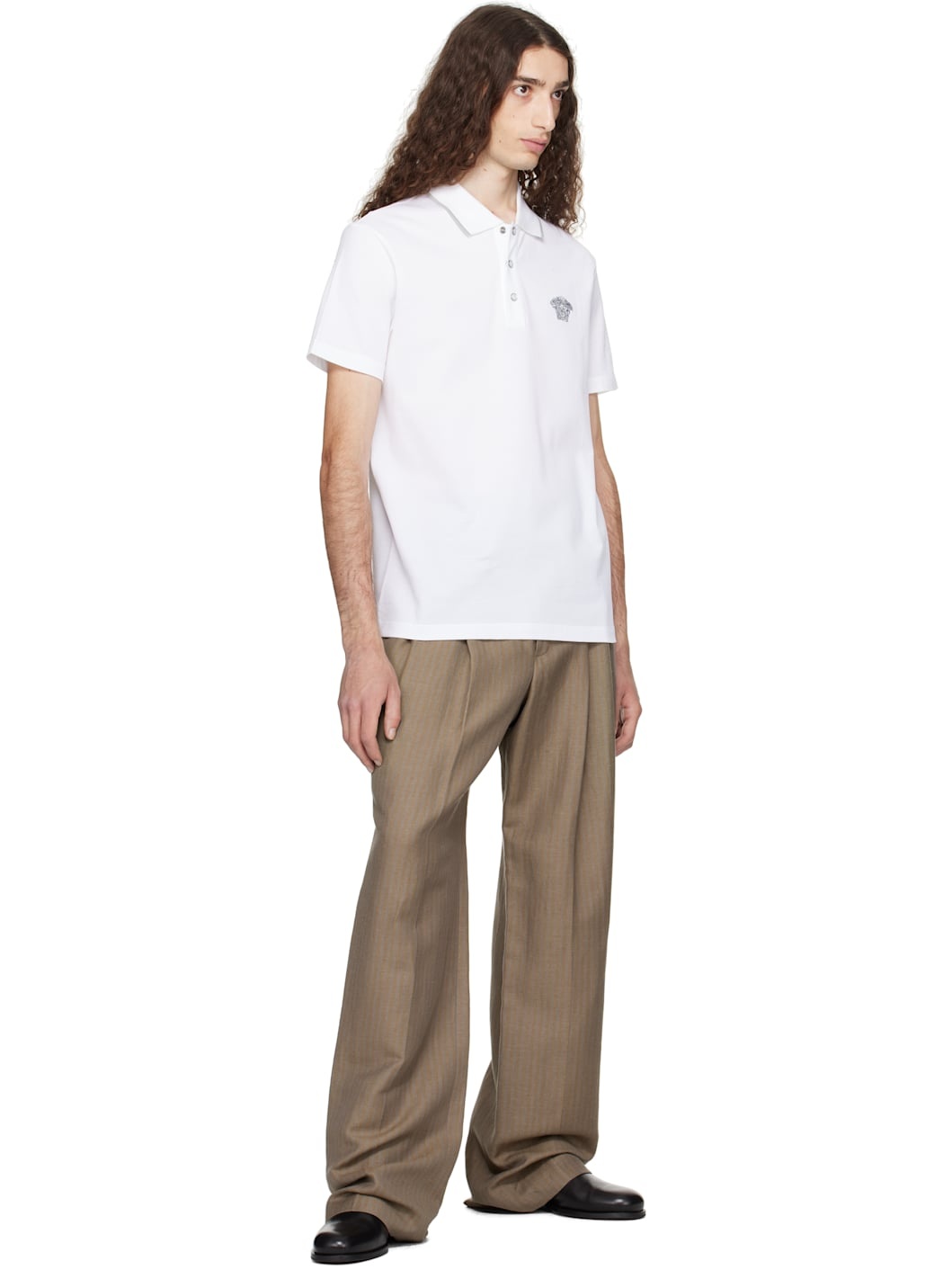 White Embroidered Polo - 4