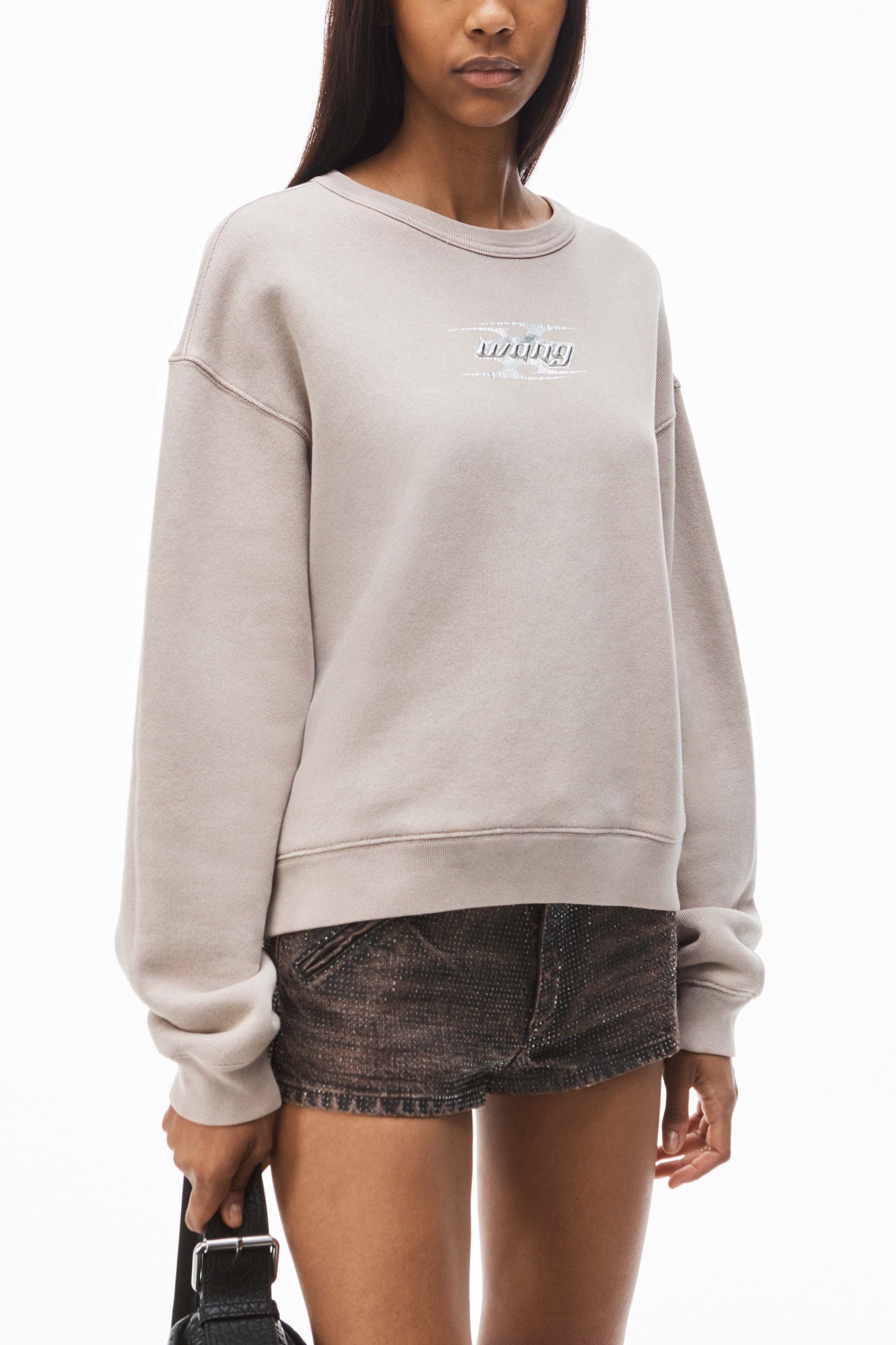 blade logo-embossed sweatshirt in cotton terry - 3