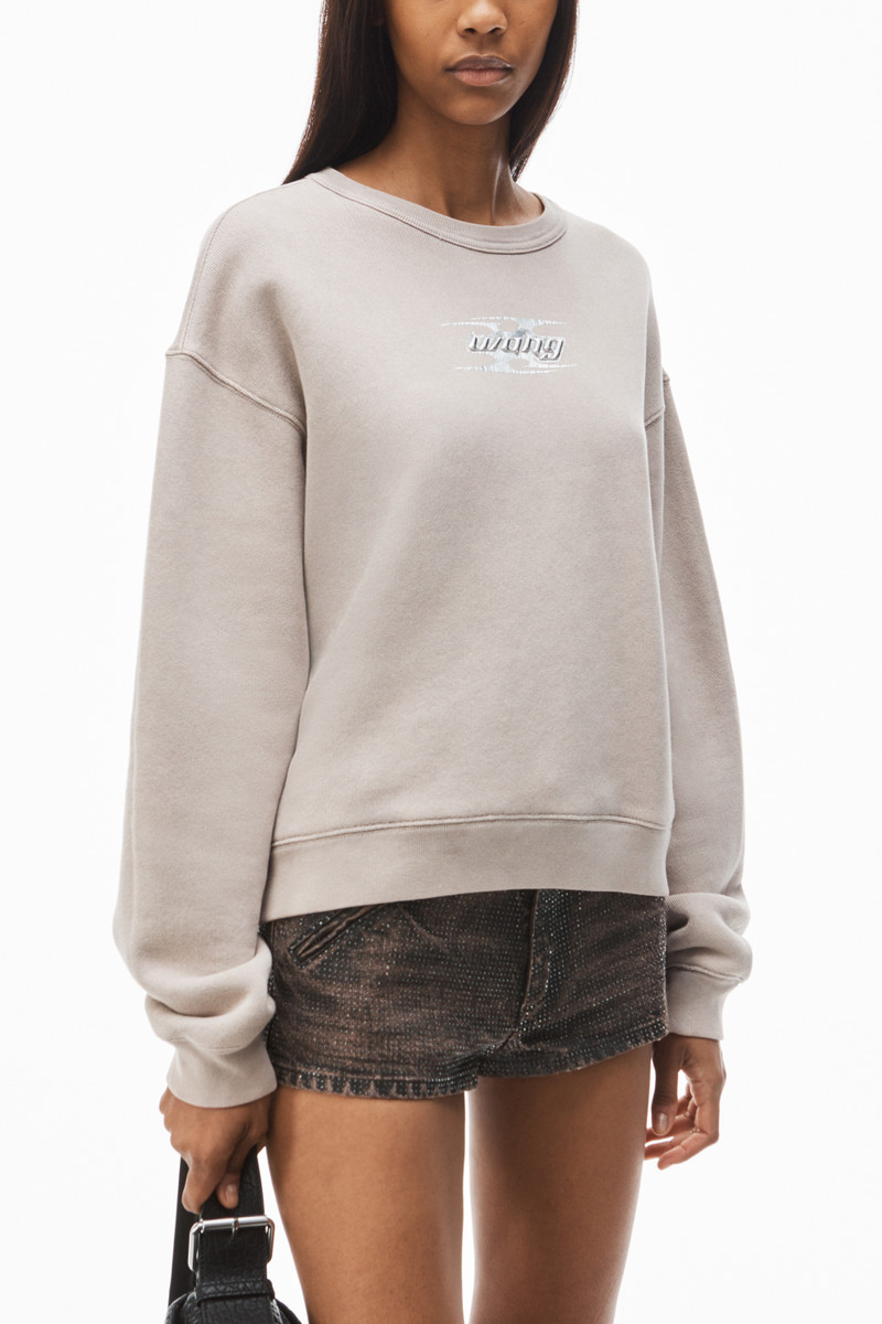 blade logo-embossed sweatshirt in cotton terry 3