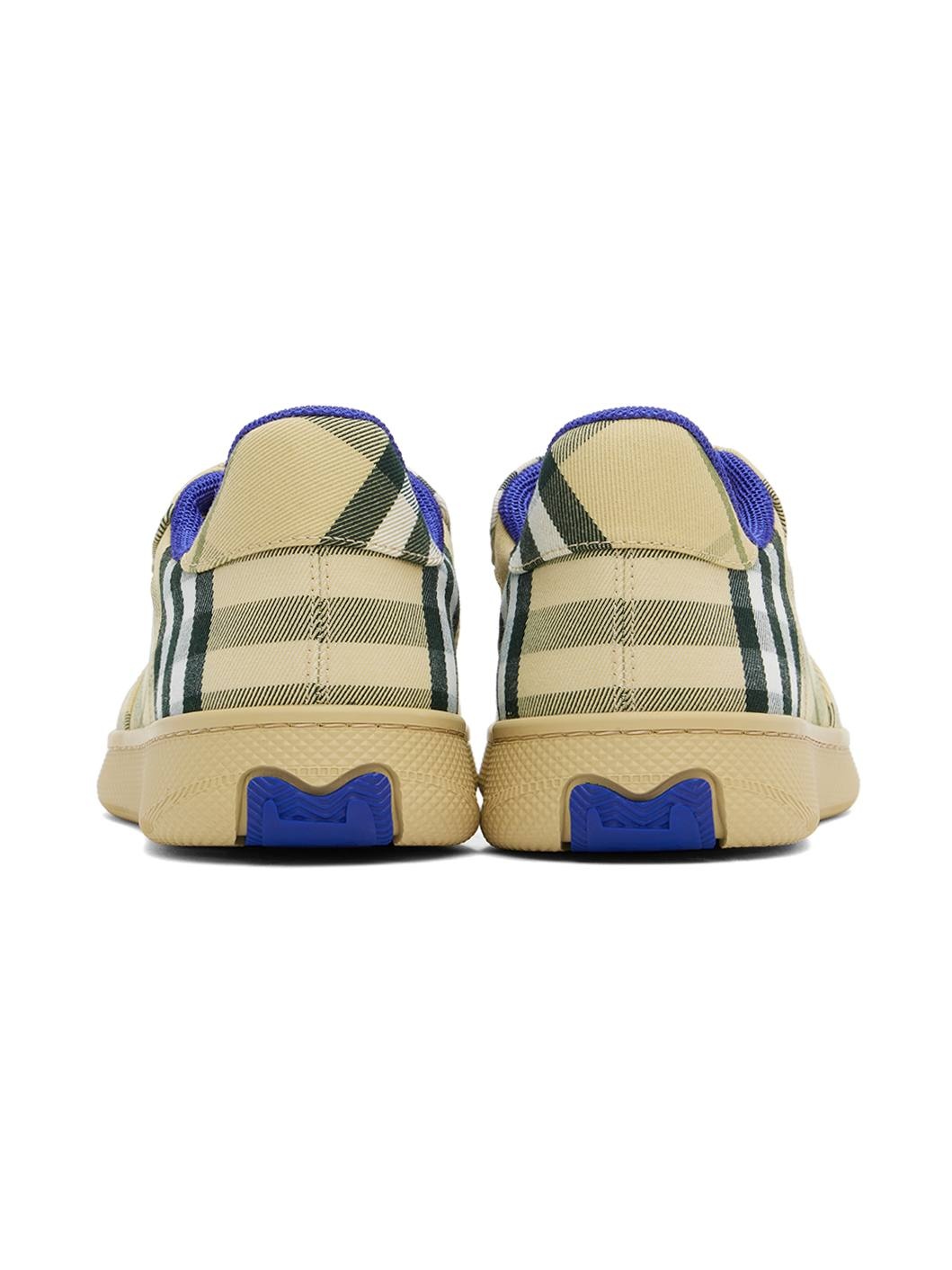 Beige Check Terrace Sneakers - 2