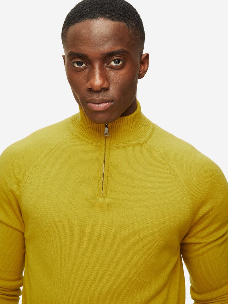 Men's Half-Zip Sweater Finley Cashmere Gold - 5