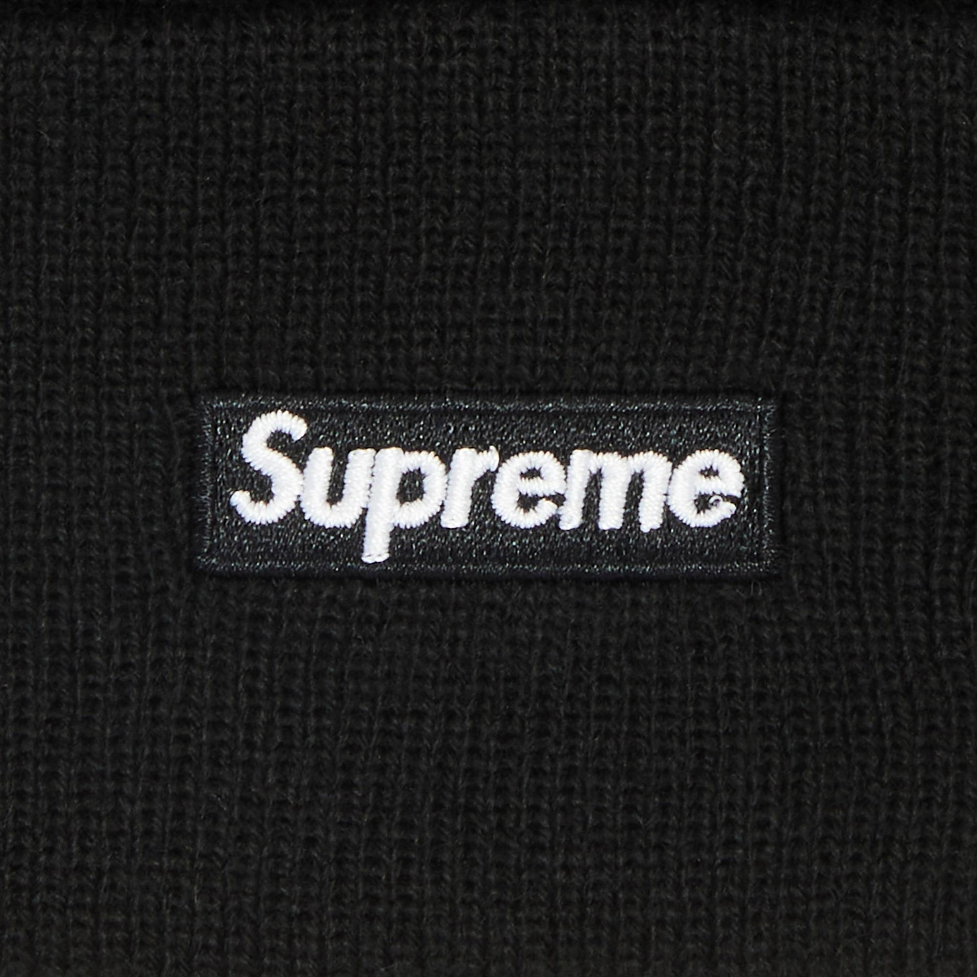 Supreme x New Era Varsity Beanie 'Black' - 3