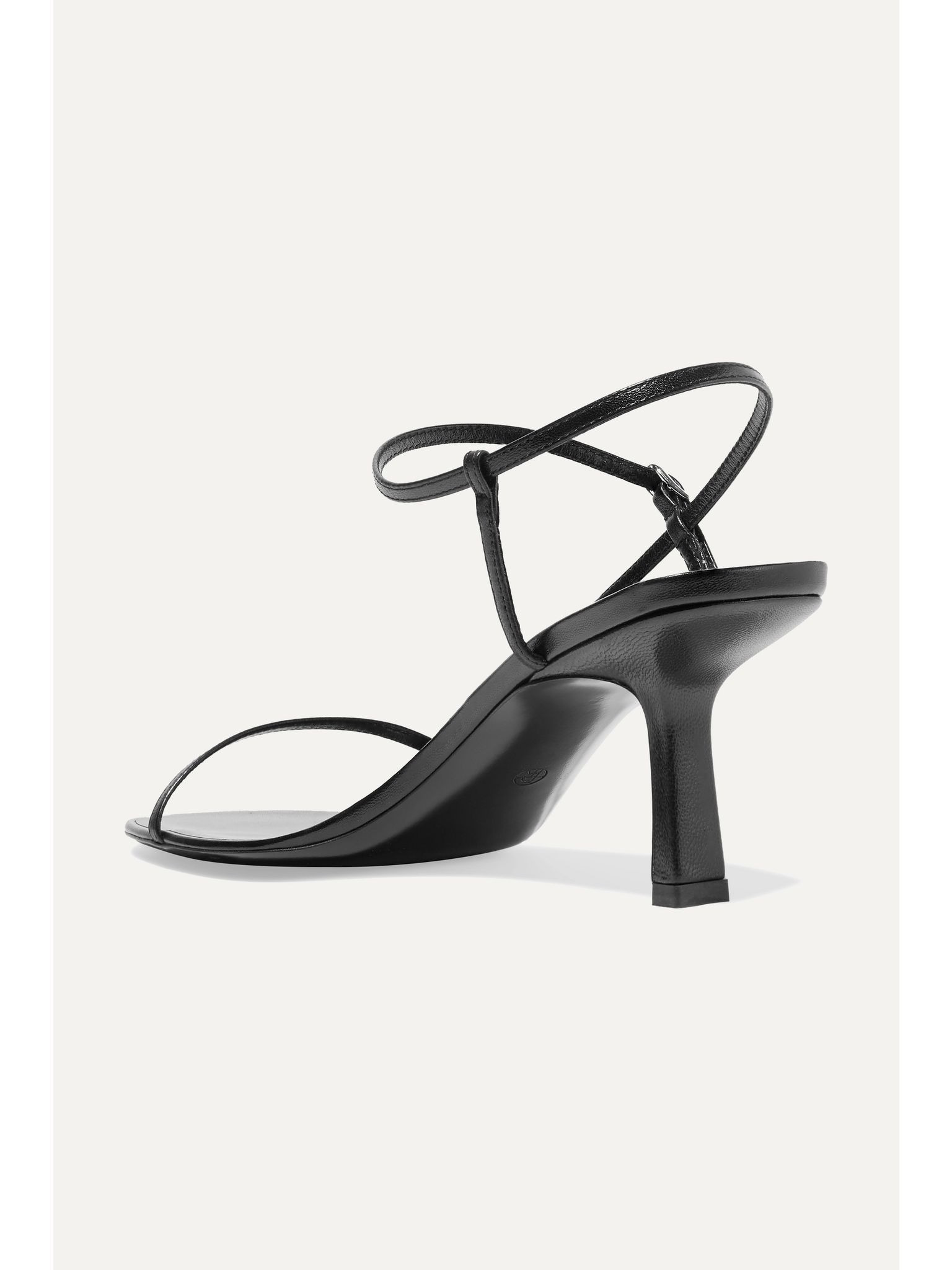 Bare leather sandals Black - 3