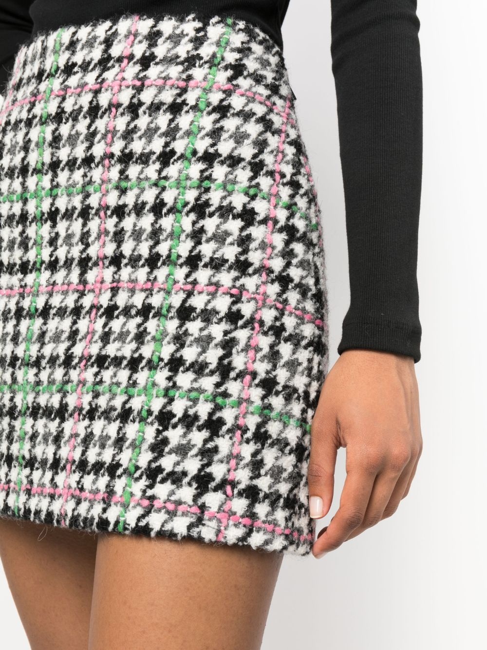 plaid-check tweed mini skirt - 5