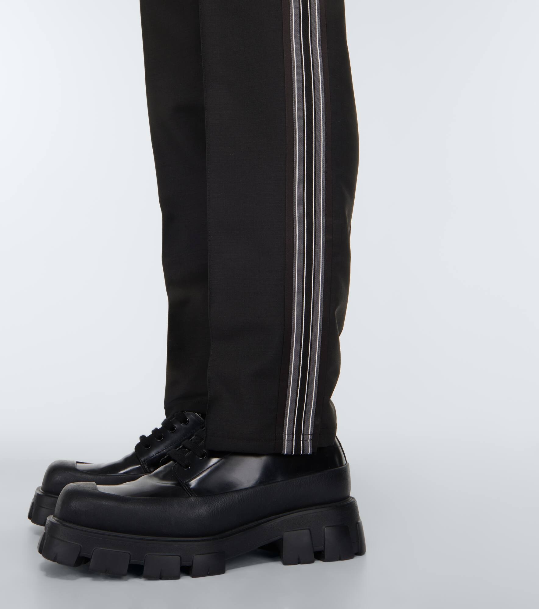 Mohair and wool logo pants - 5
