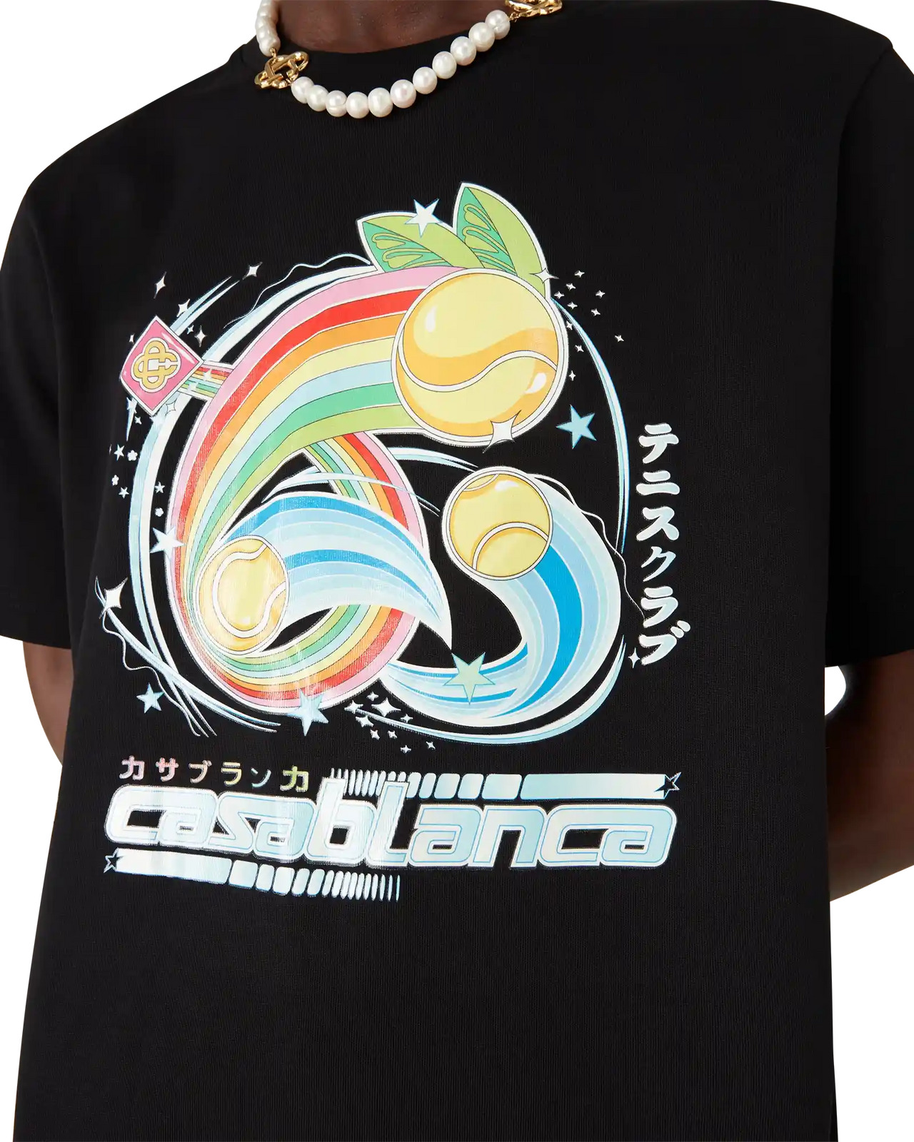 Manga Tennis Ball Short Sleeve T-Shirt | Casablanca Paris - 5