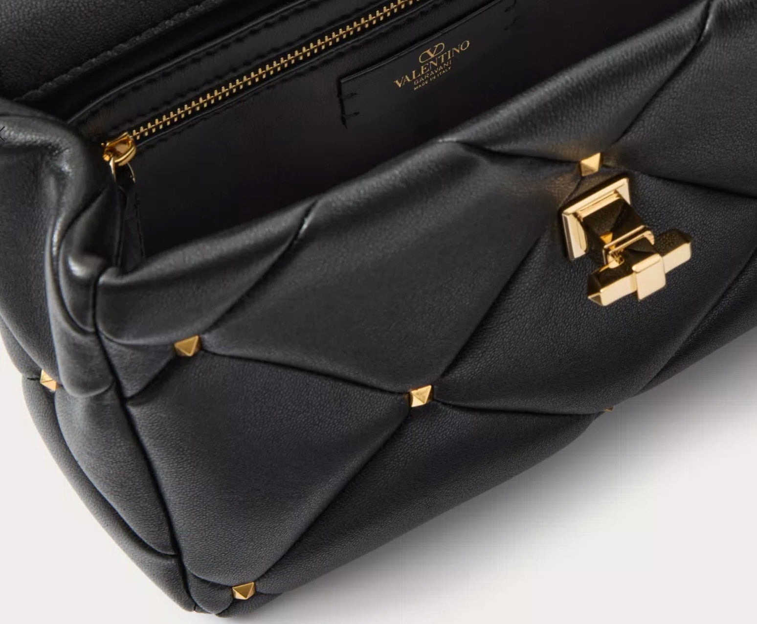 Valentino Garavani Roman Stud Bag In Nappa Patchwork - 4