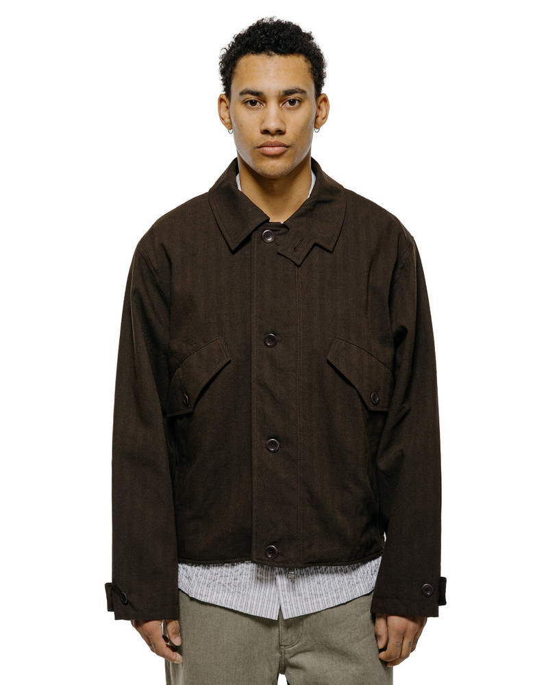 NORSE PROJECTS Vandel Herringbone Twill Flight Jacket Delicioso Brown outlook
