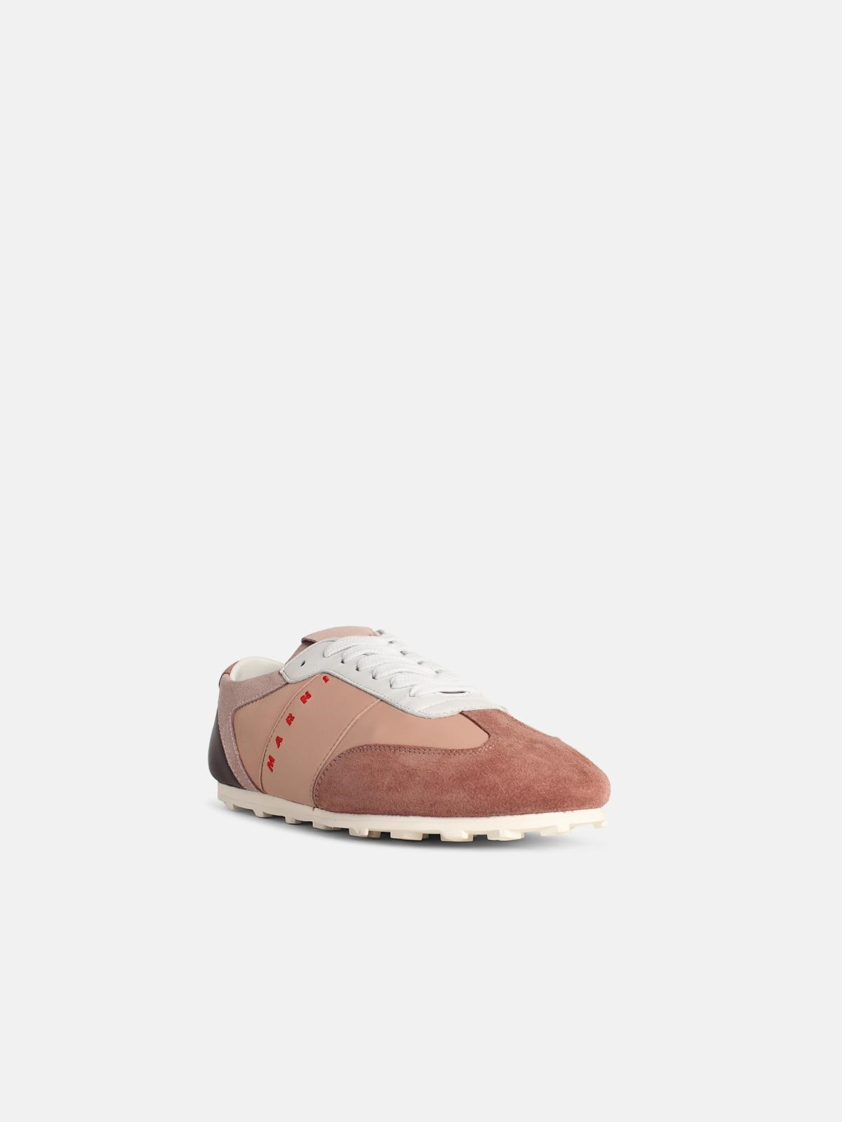 'SOFTY SOCCER' PINK LEATHER SNEAKERS - 2