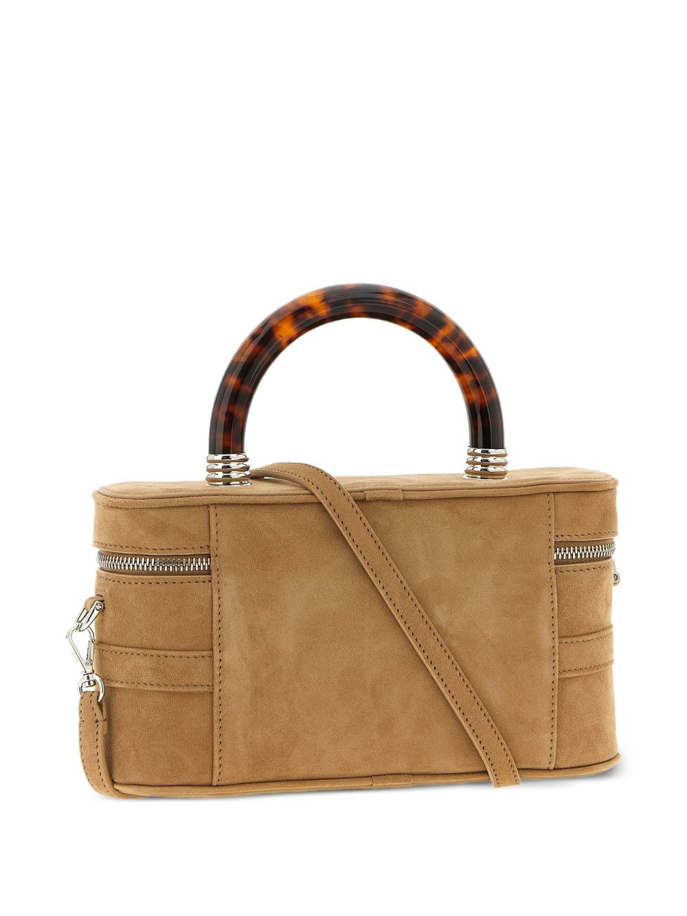 Belle Vivier Vanity tortoiseshell-handle suede tote bag - 2