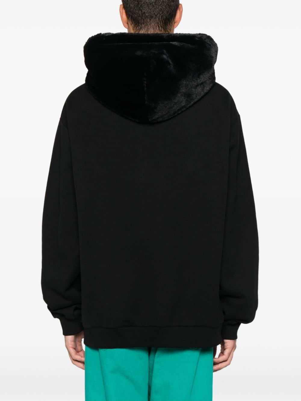 fur-hood sweatshirt - 4