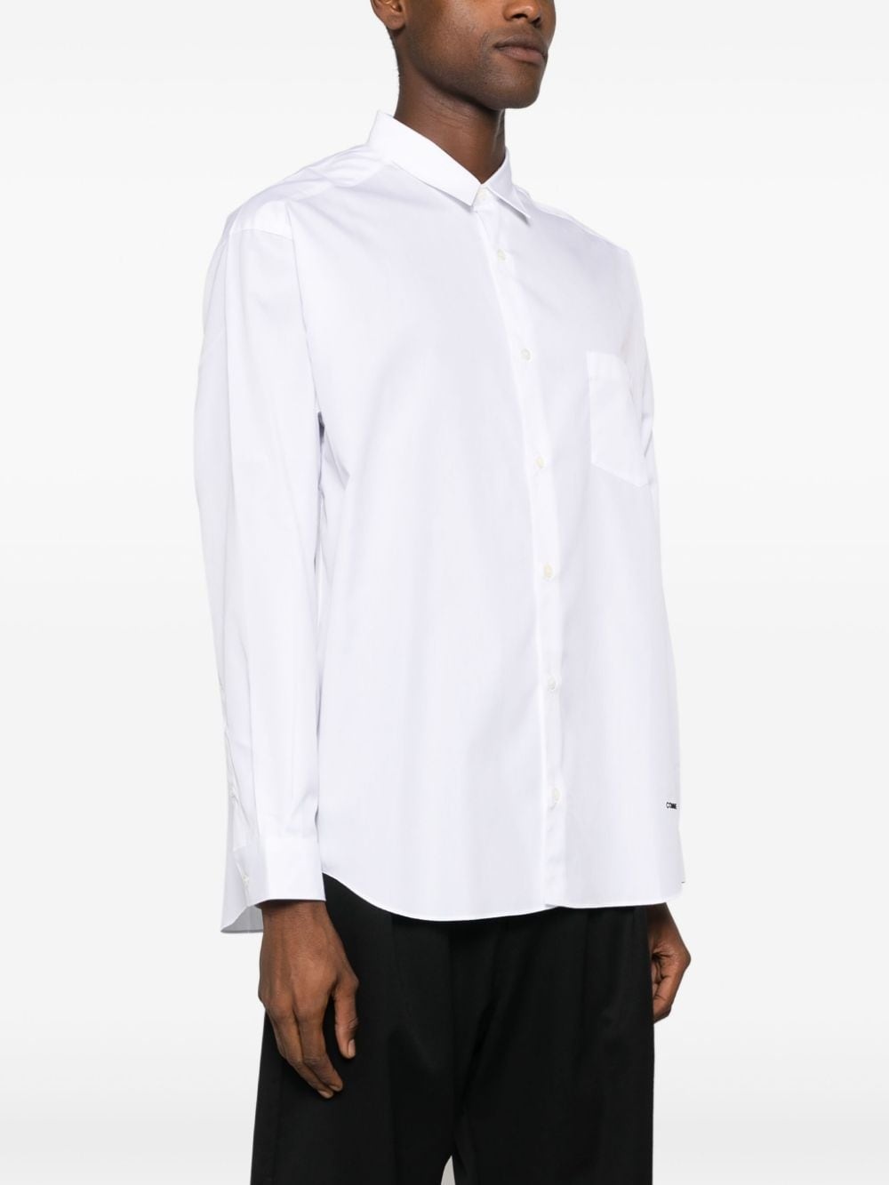logo-print cotton shirt - 3
